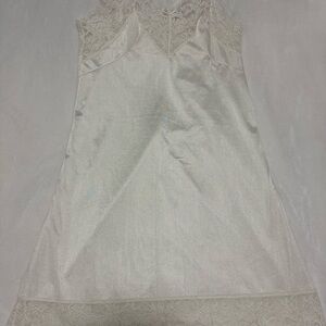 White lace slip gown